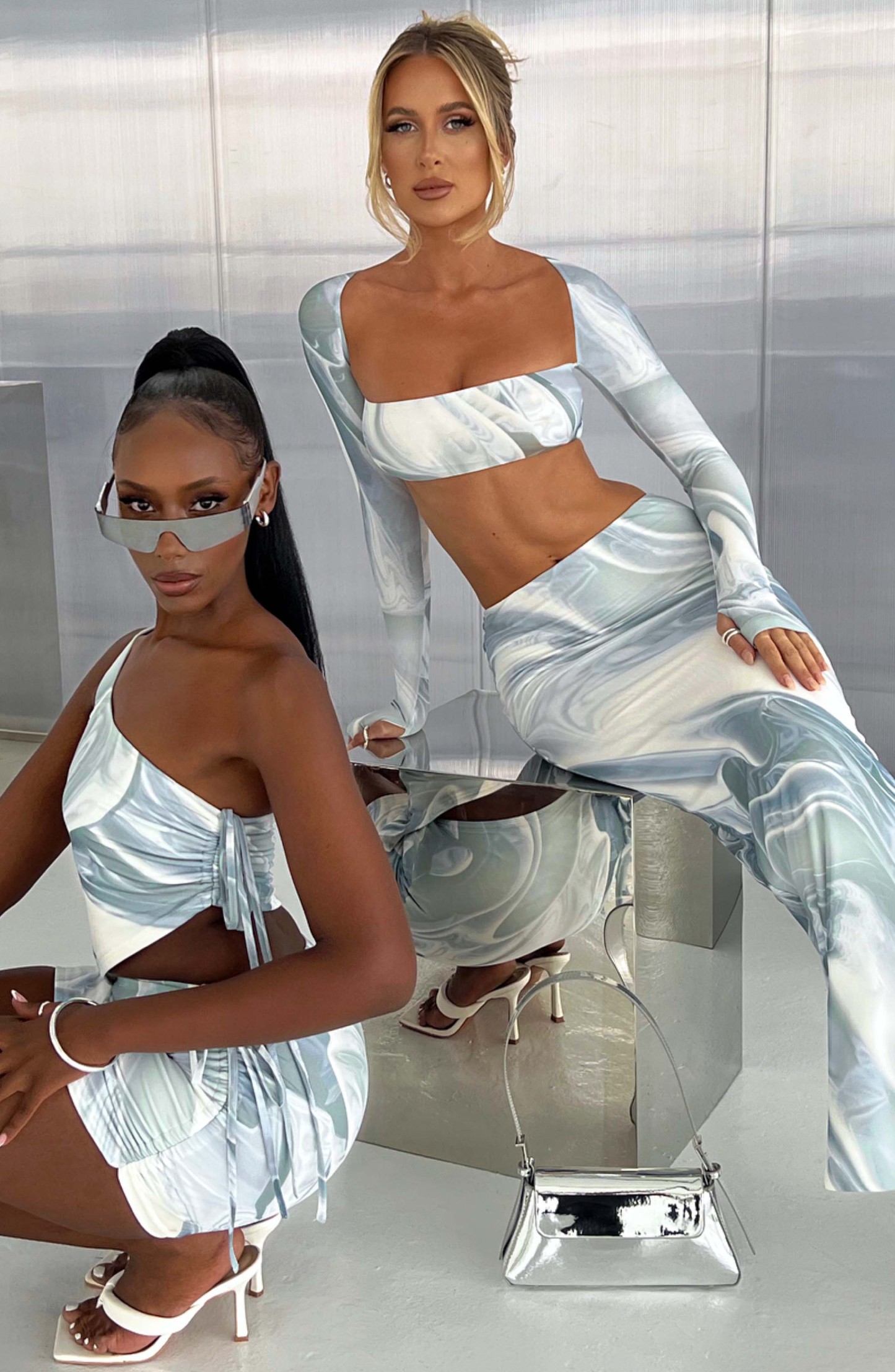 Stormi Top - Grey Haze Print-My Top Dress.All Rights Reserved