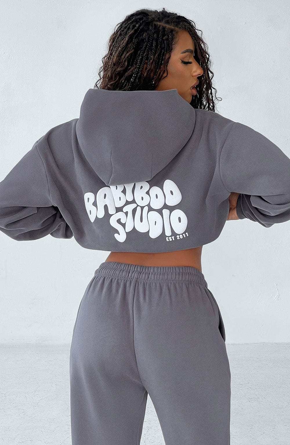 Studio Hoodie - Charcoal/White-My Top Dress.All Rights Reserved