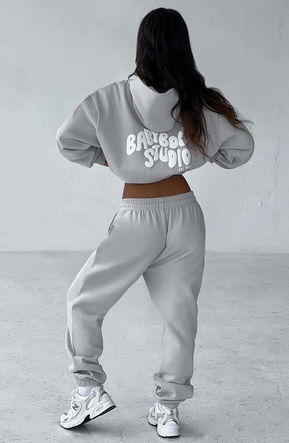 Studio Hoodie - Light Grey/White-My Top Dress.All Rights Reserved