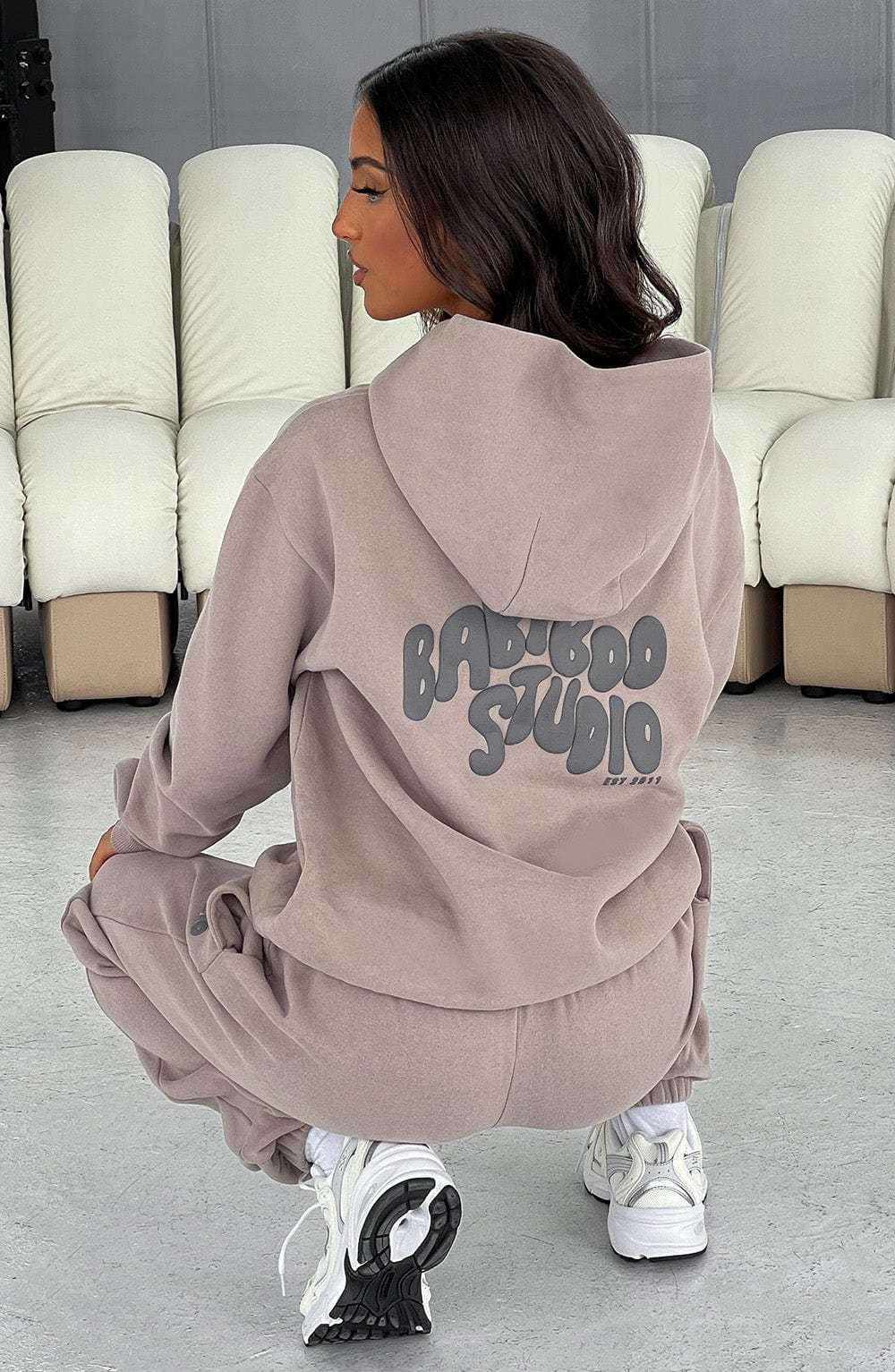 Studio Hoodie - Mocha/Charcoal-My Top Dress.All Rights Reserved