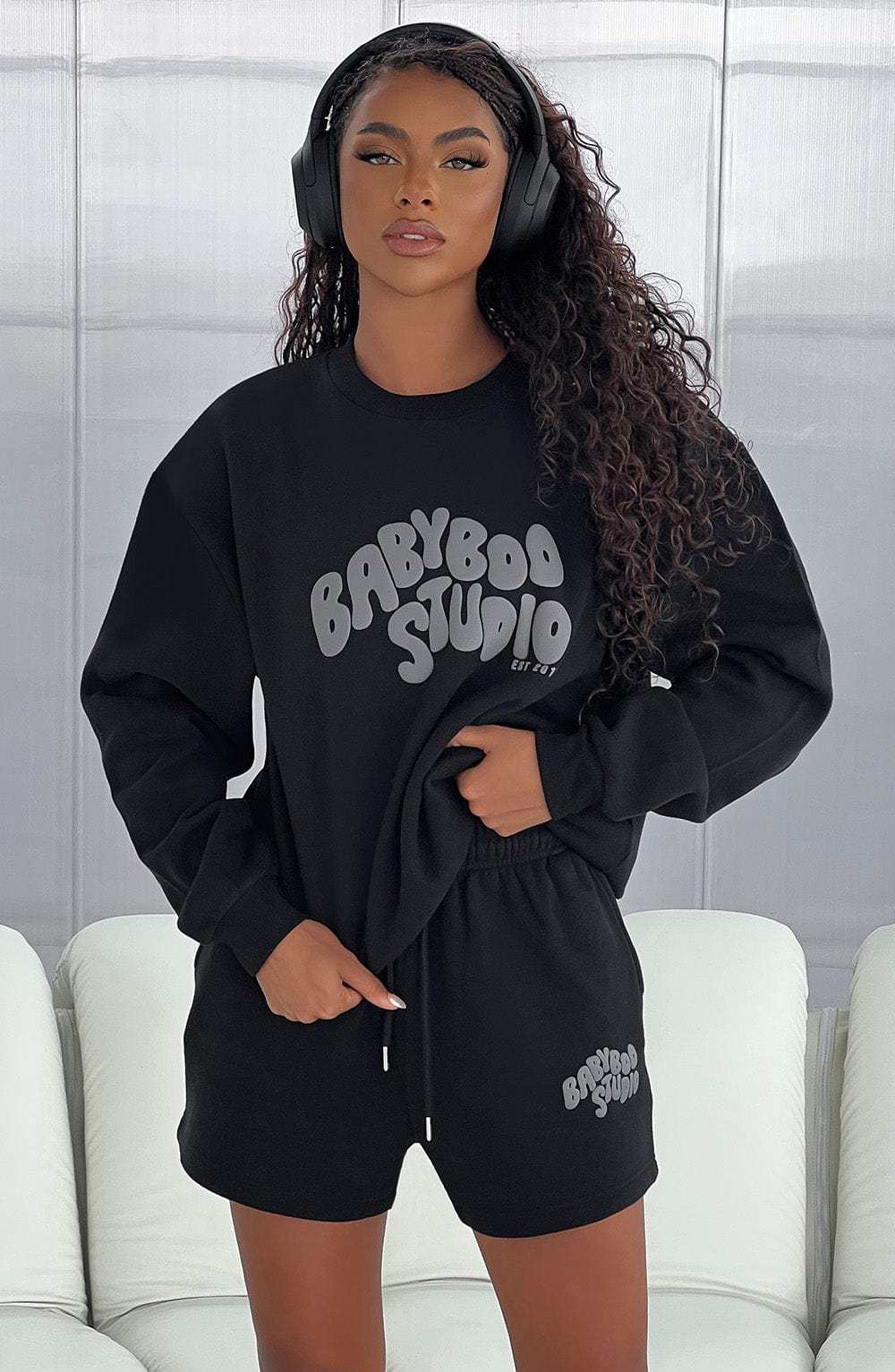 Studio Sweater - Black/Charcoal-My Top Dress.All Rights Reserved