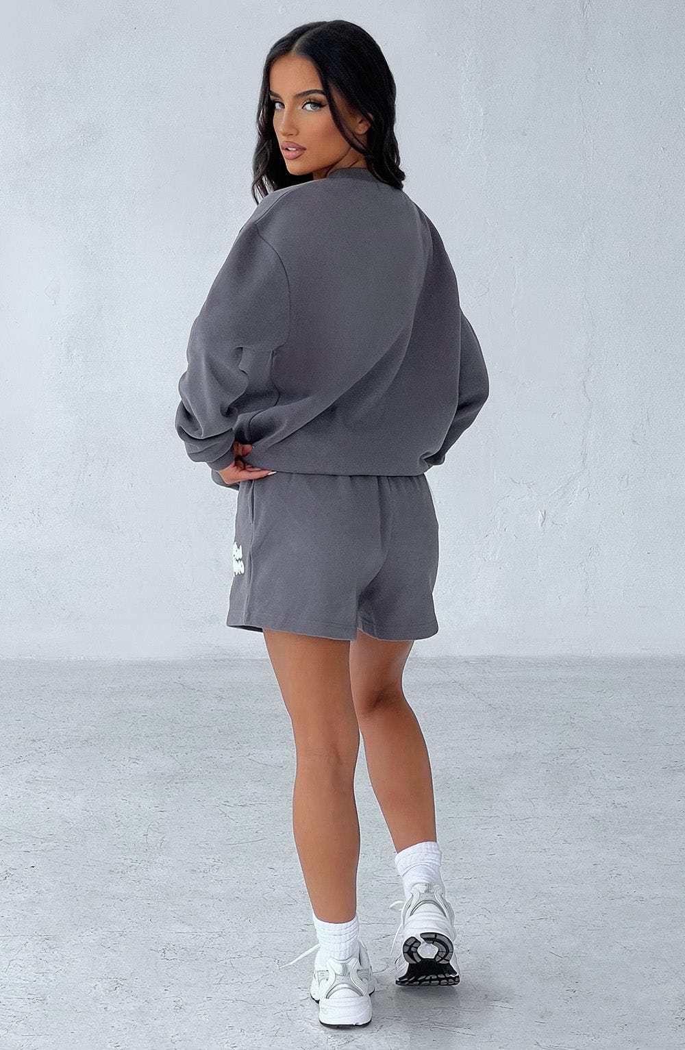 Studio Shorts - Charcoal/White-My Top Dress.All Rights Reserved