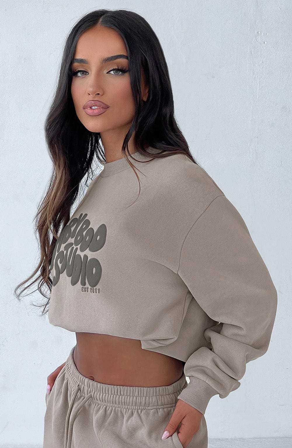 Studio Sweater - Mocha/Charcoal-My Top Dress.All Rights Reserved