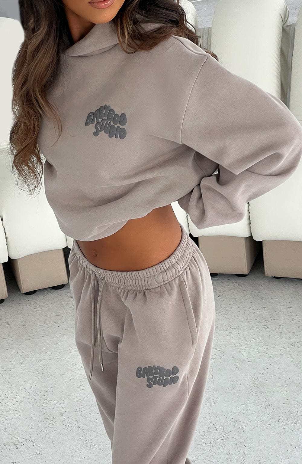 Studio Sweatpants - Mocha/Charcoal-My Top Dress.All Rights Reserved