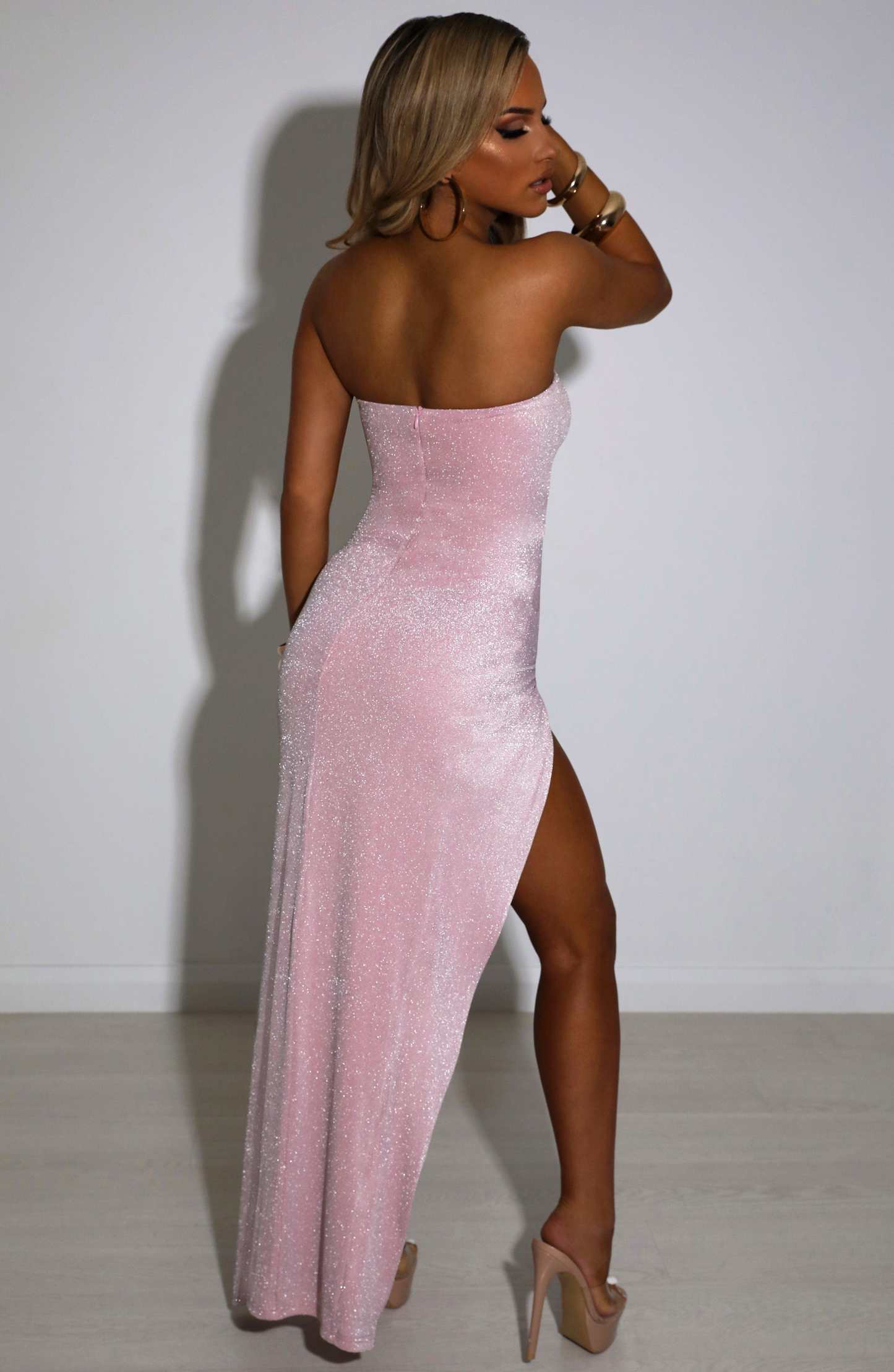 Sylvianna Maxi Dress - Pink Sparkle-My Top Dress.All Rights Reserved