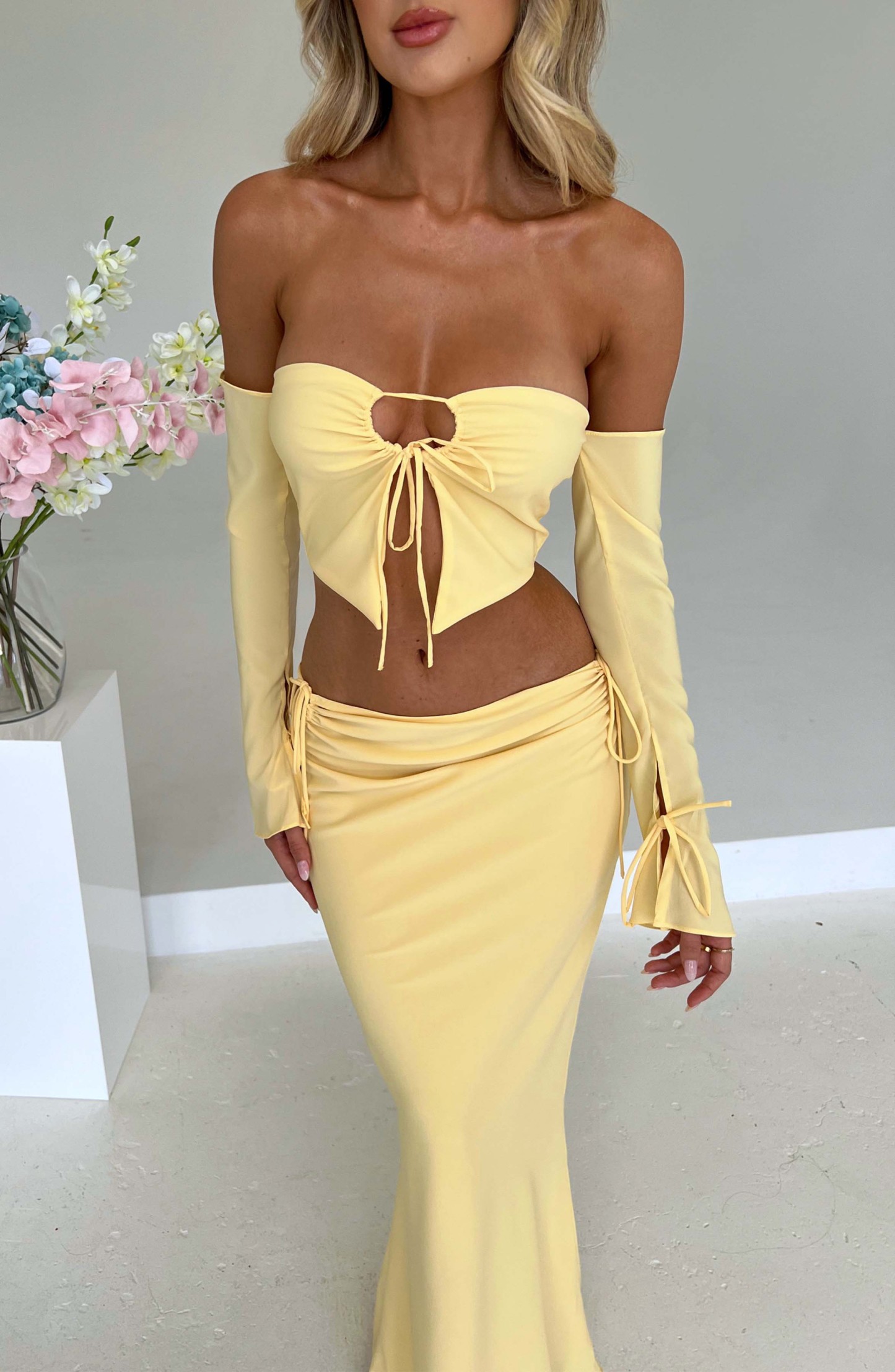 Tana Maxi Skirt - Lemon-My Top Dress.All Rights Reserved
