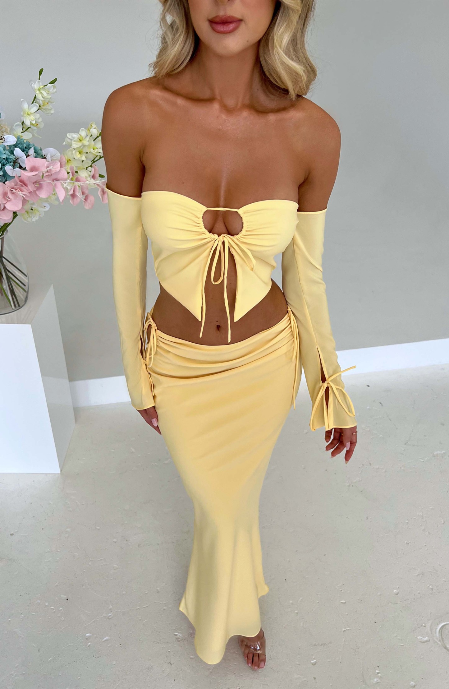 Tana Maxi Skirt - Lemon-My Top Dress.All Rights Reserved