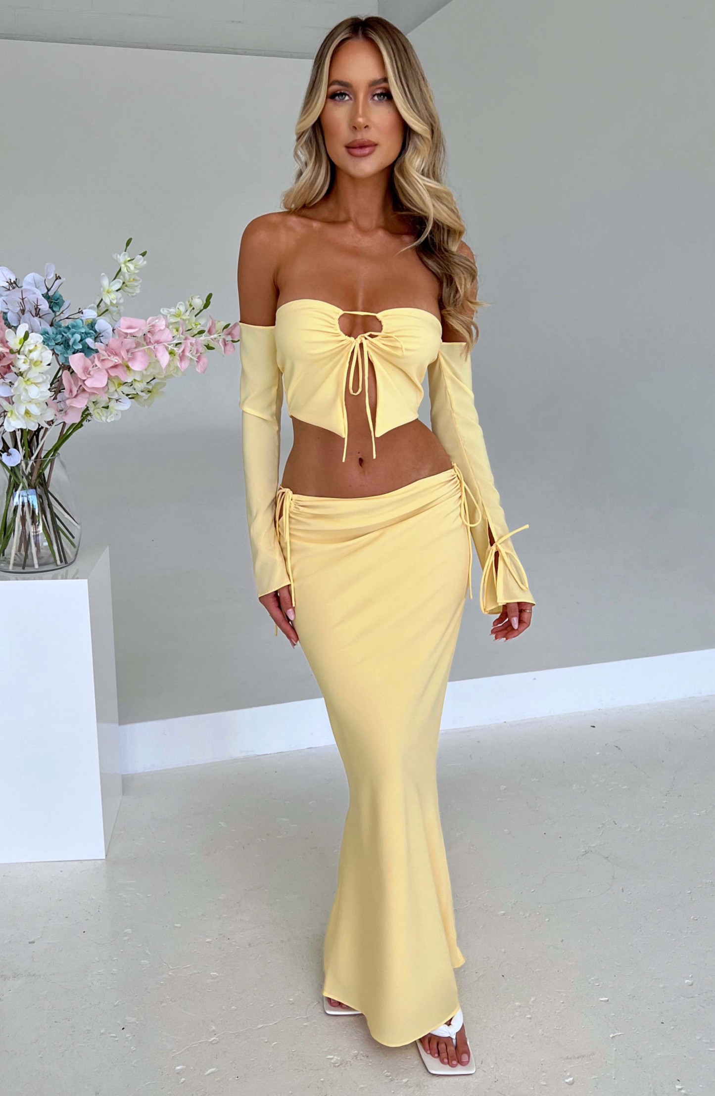 Tana Maxi Skirt - Lemon-My Top Dress.All Rights Reserved