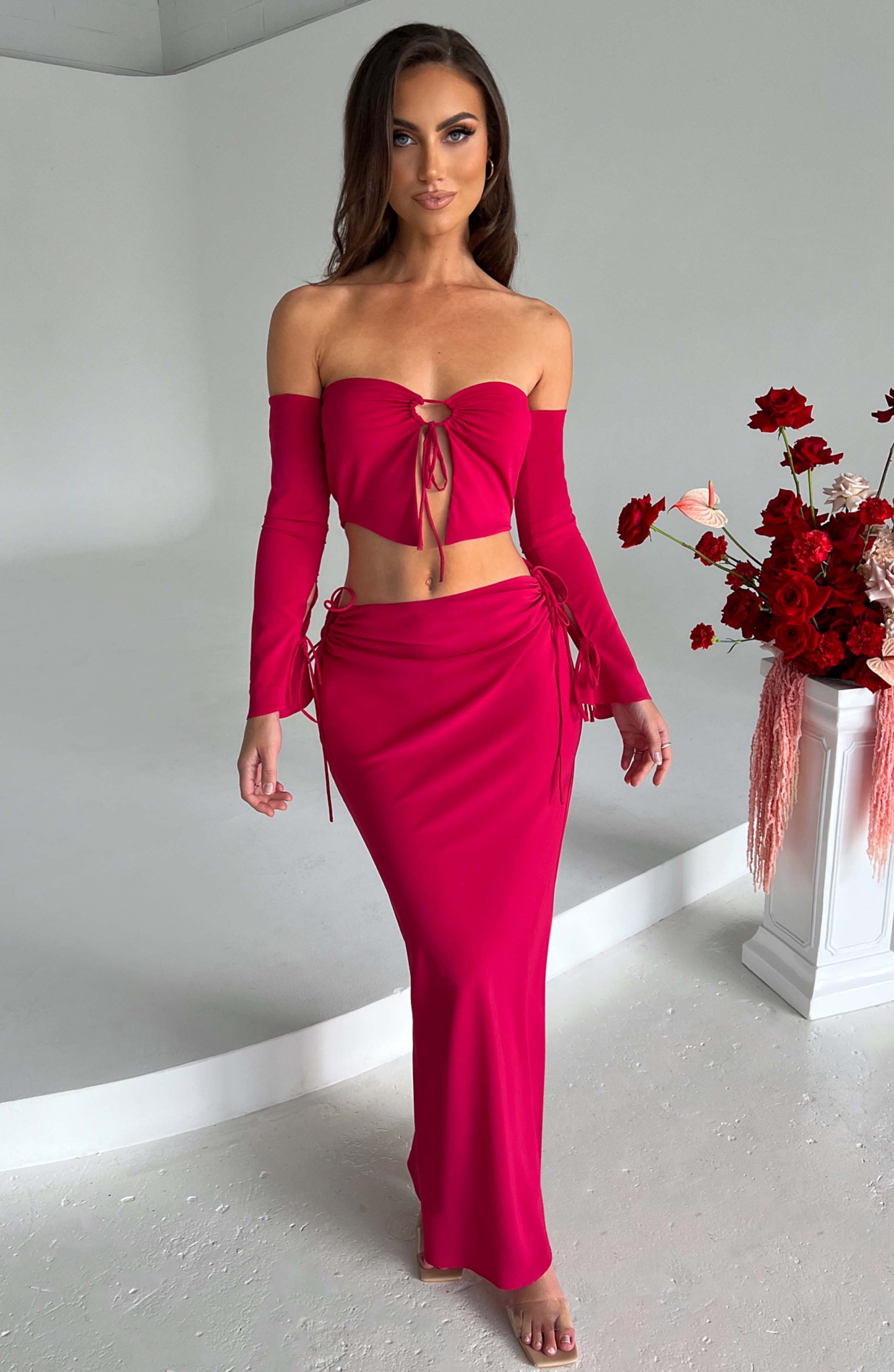 Tana Maxi Skirt - Pink-My Top Dress.All Rights Reserved