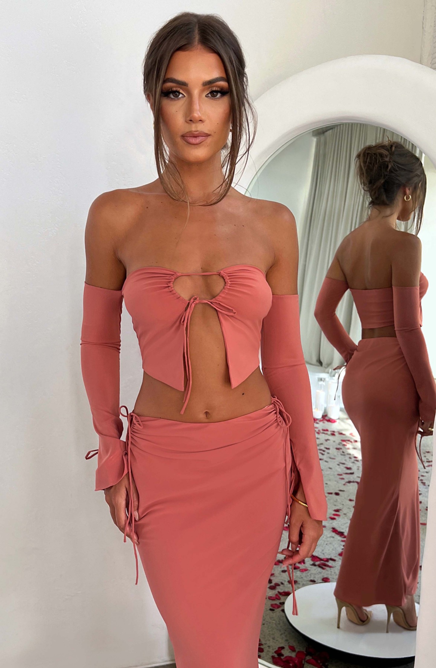 Tana Maxi Skirt - Rose Pink-My Top Dress.All Rights Reserved
