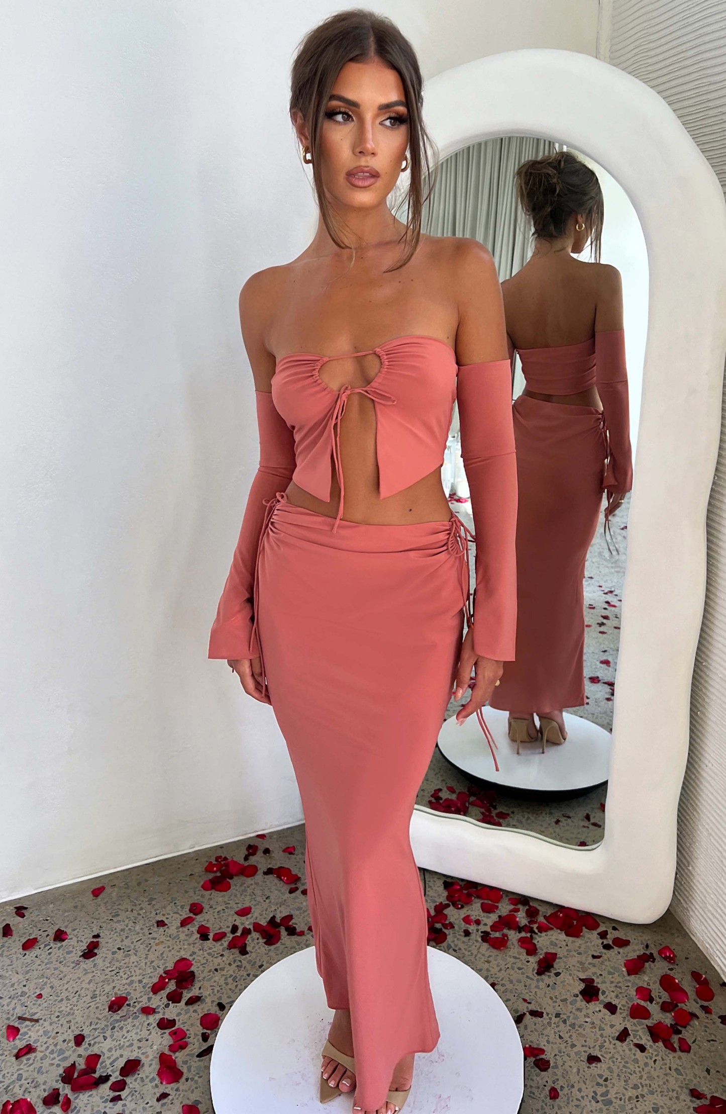 Tana Maxi Skirt - Rose Pink-My Top Dress.All Rights Reserved