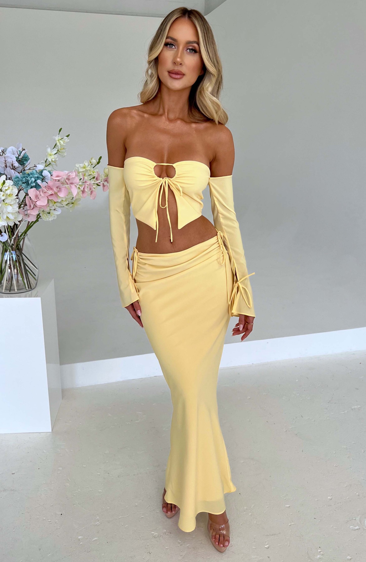 Tana Maxi Skirt - Lemon-My Top Dress.All Rights Reserved