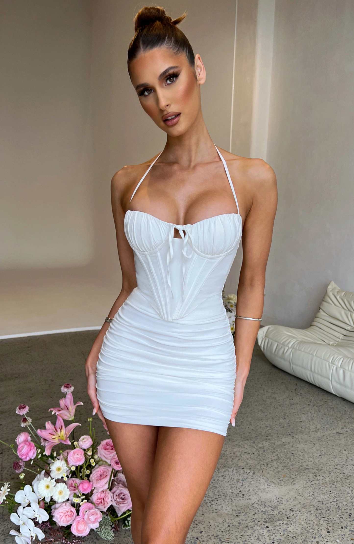Tarla Mini Dress - White-My Top Dress.All Rights Reserved
