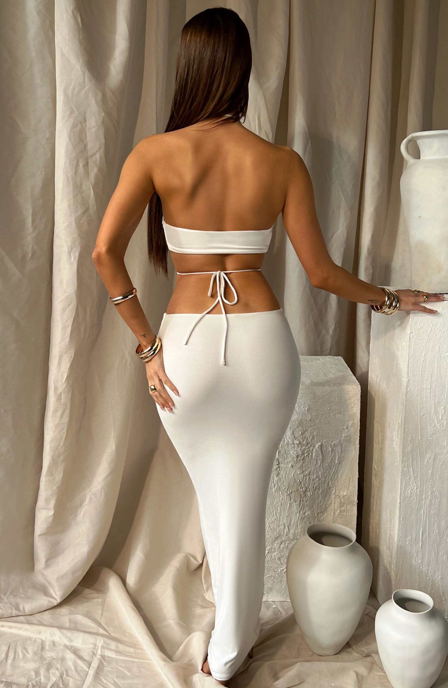 Tasha Maxi Dress - White-My Top Dress.All Rights Reserved