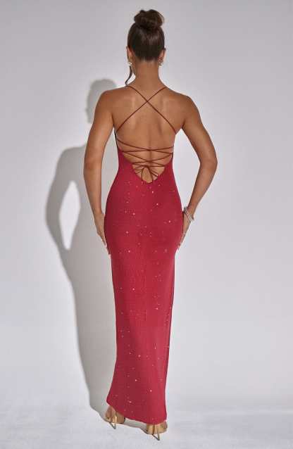 Tatum Maxi Dress - Red-My Top Dress.All Rights Reserved