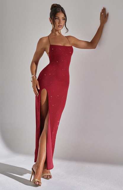 Tatum Maxi Dress - Red-My Top Dress.All Rights Reserved