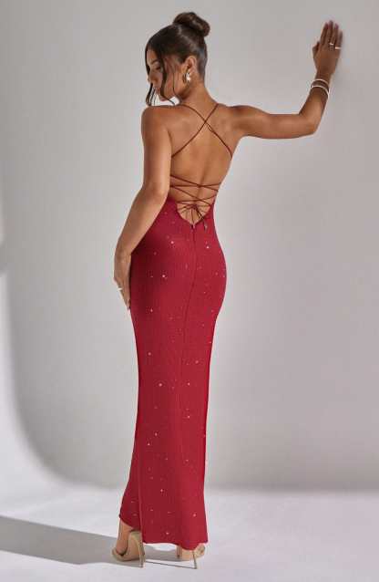 Tatum Maxi Dress - Red-My Top Dress.All Rights Reserved
