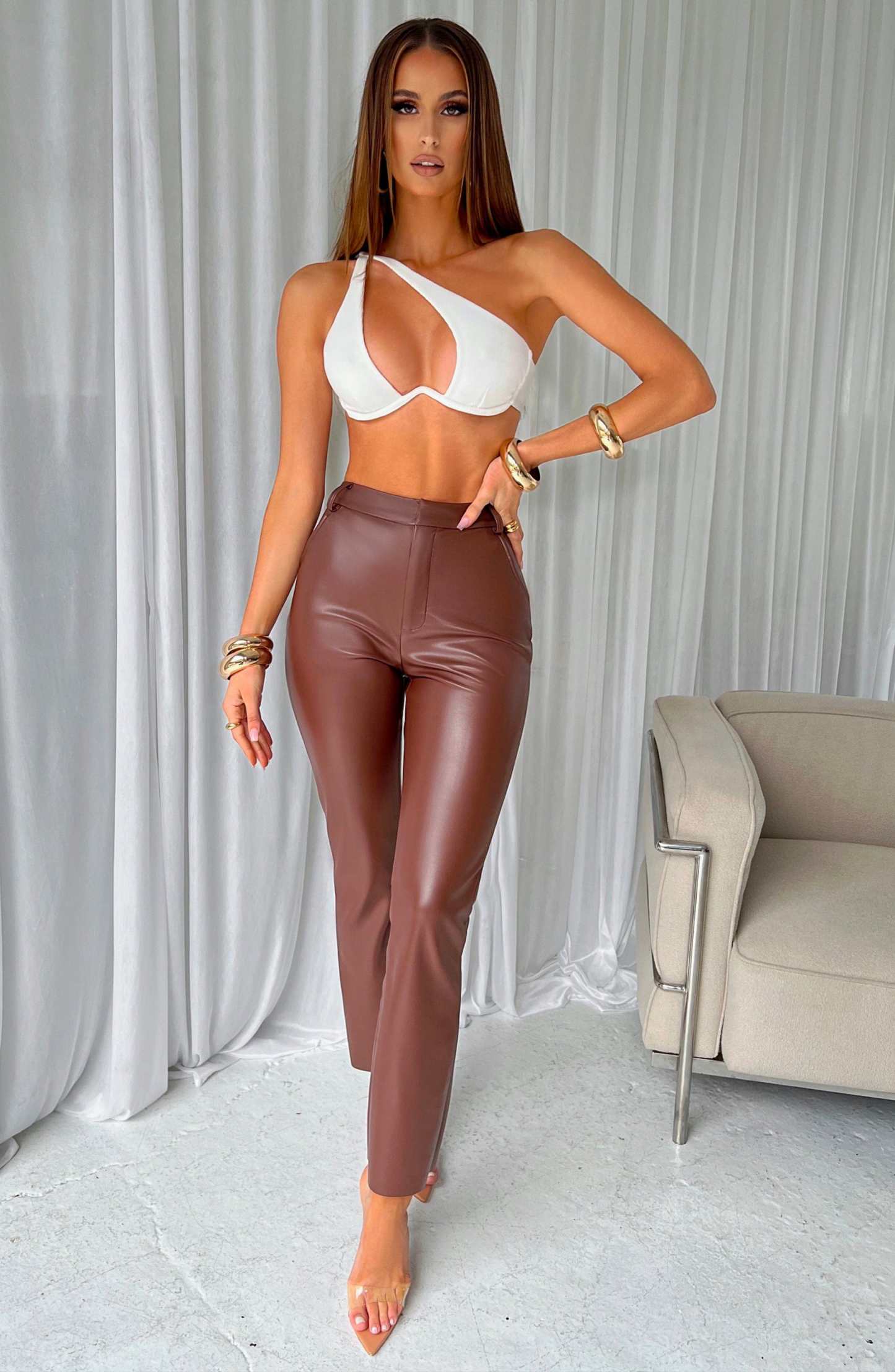 Tavianna Pants - Chocolate-My Top Dress.All Rights Reserved