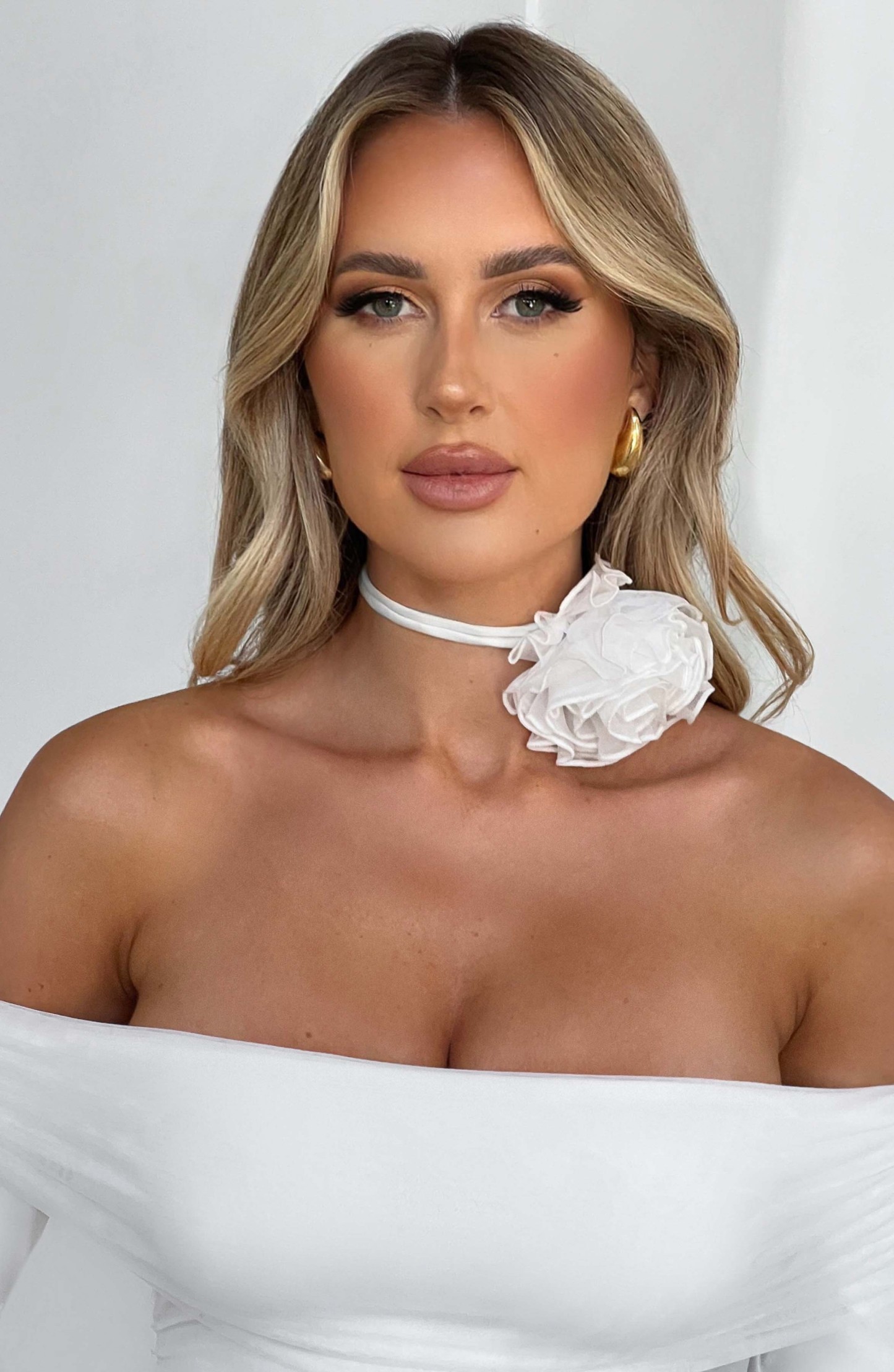 Tilli Floral Neck Tie - Ivory-My Top Dress.All Rights Reserved