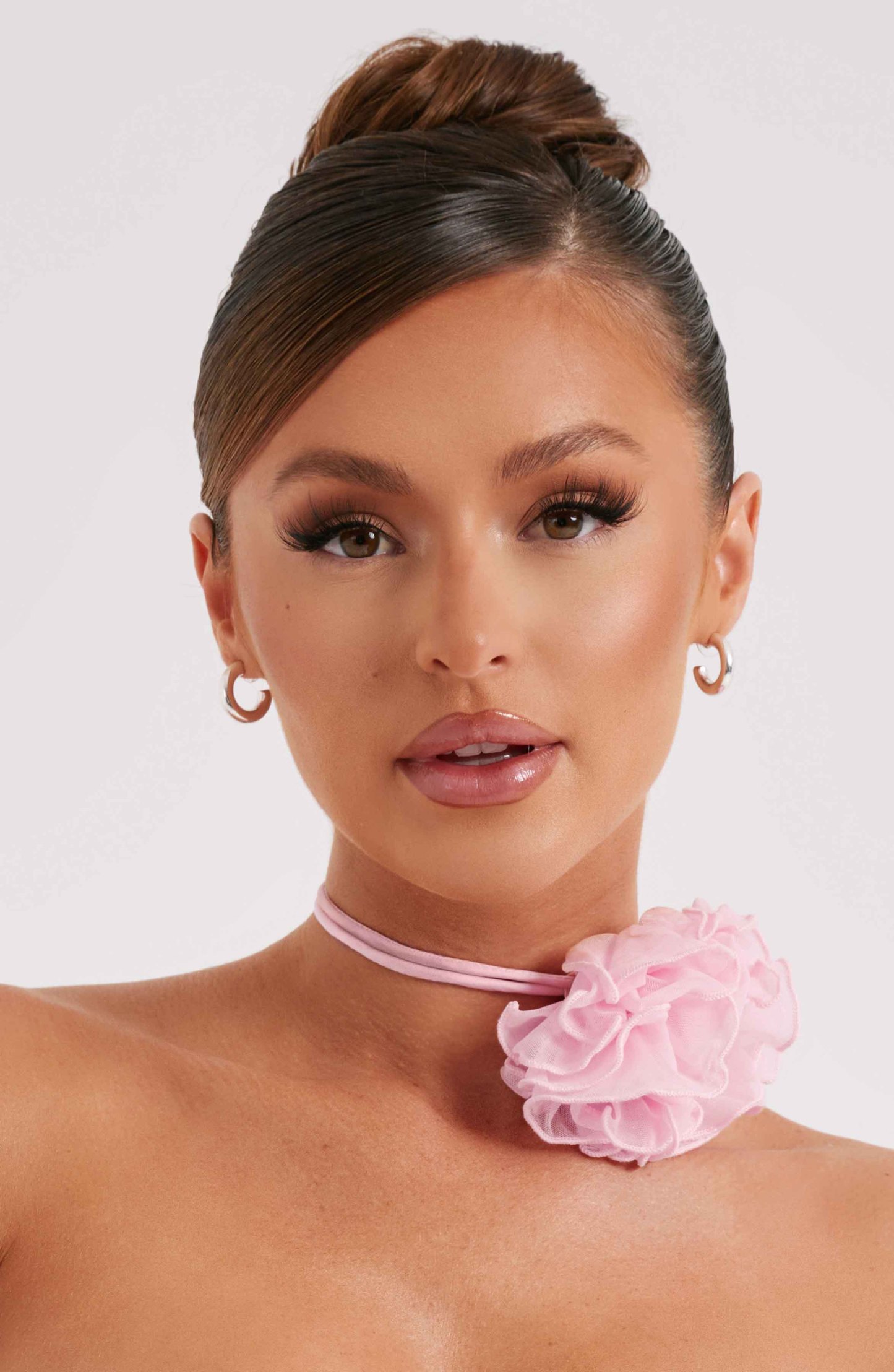 Tilli Floral Neck Tie - Pink-My Top Dress.All Rights Reserved