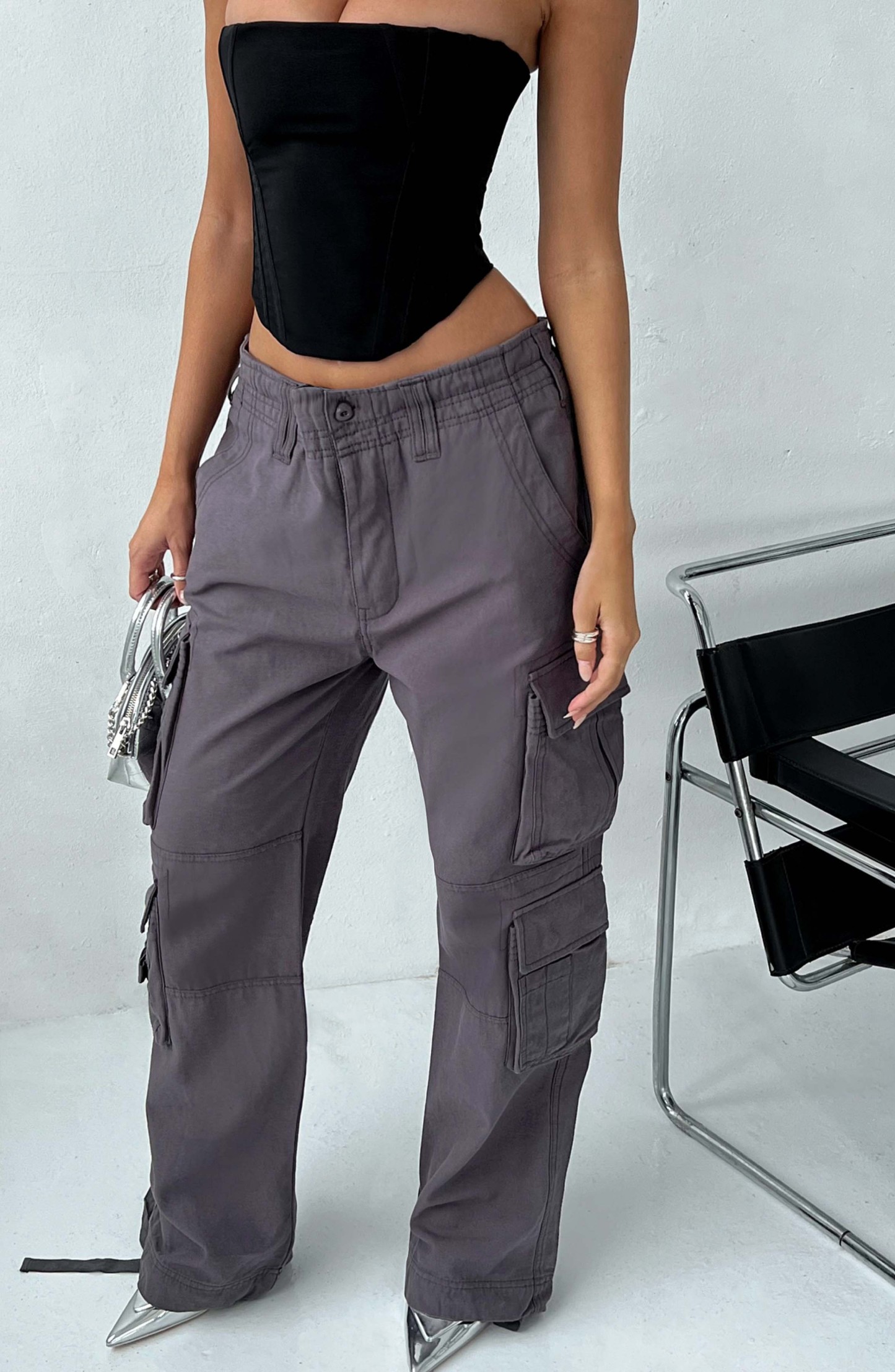 Tinashe Cargo Pants - Charcoal-My Top Dress.All Rights Reserved