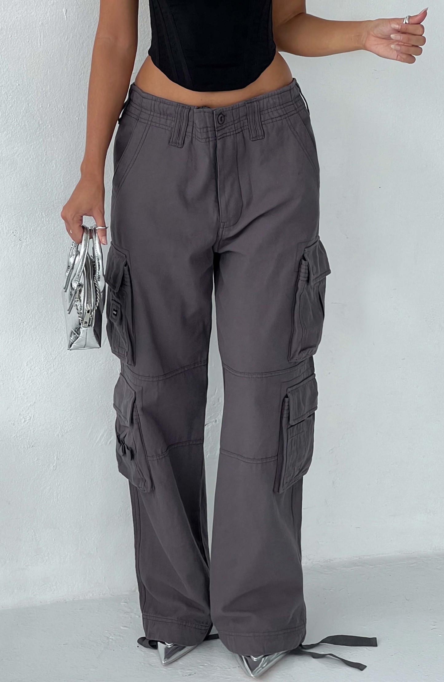 Tinashe Cargo Pants - Charcoal-My Top Dress.All Rights Reserved
