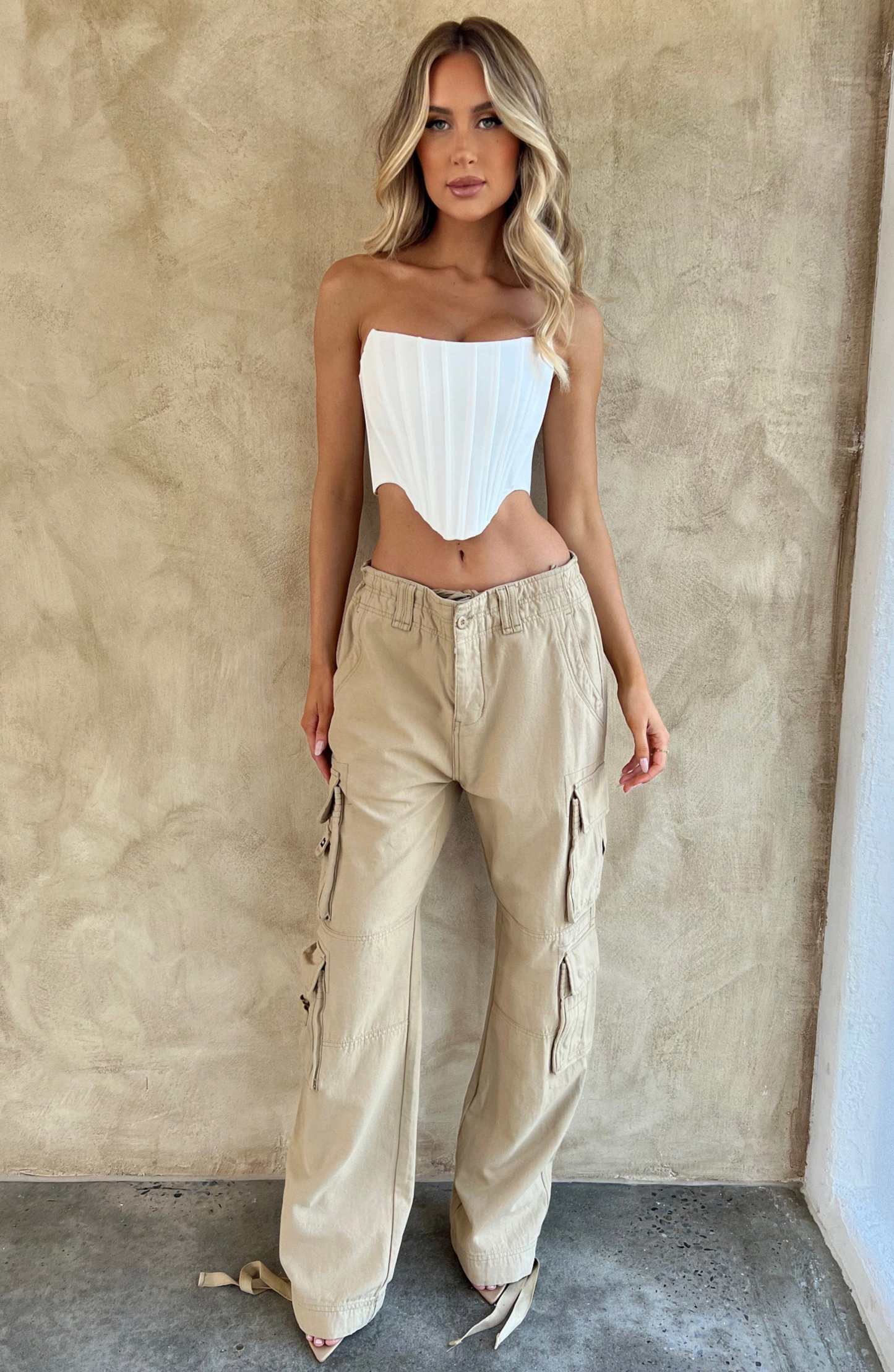 Tinashe Cargo Pants - Sand-My Top Dress.All Rights Reserved