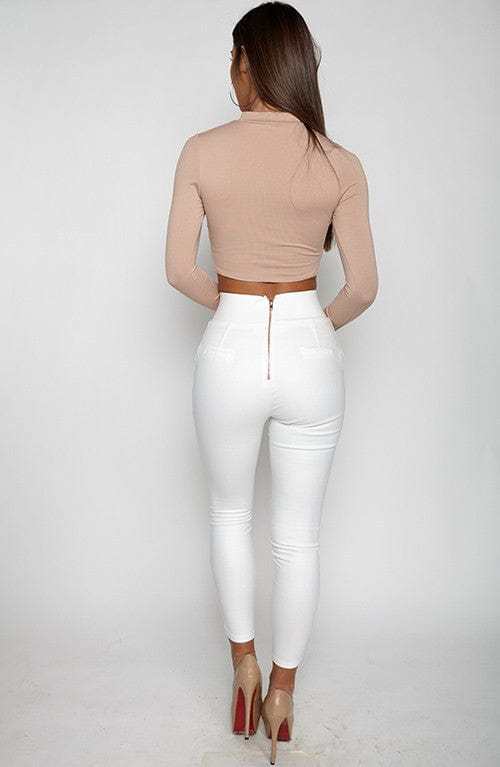 Torpedo Pants - White-My Top Dress.All Rights Reserved