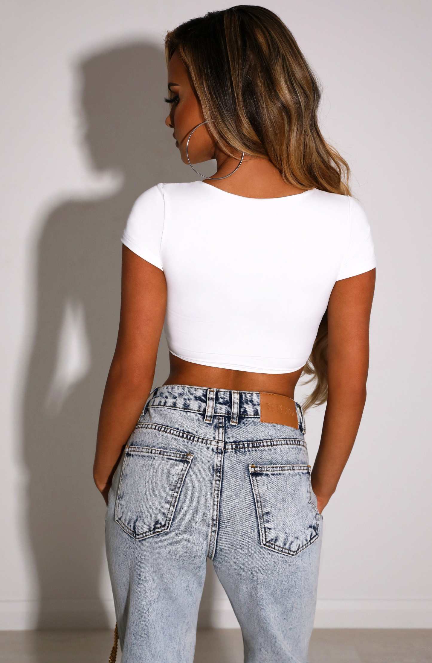 Trixie Crop - White-My Top Dress.All Rights Reserved