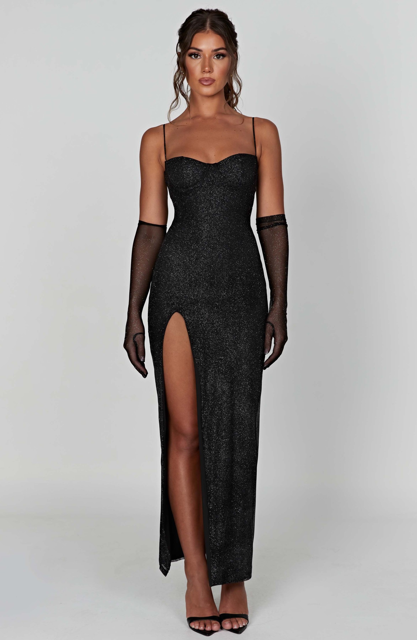 Trixie Maxi Dress - Black Sparkle-My Top Dress.All Rights Reserved