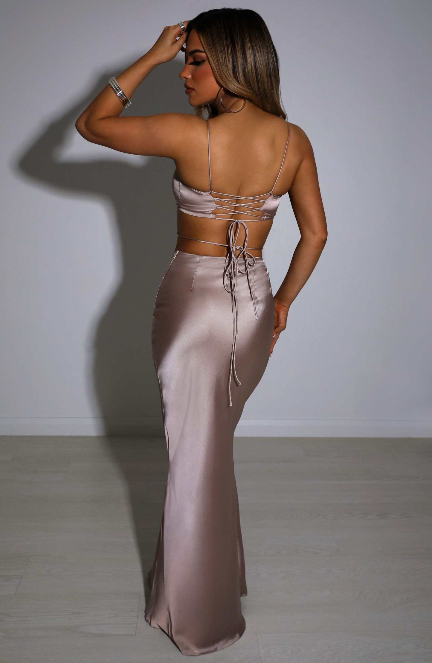 Valeria Maxi Skirt - Champagne-My Top Dress.All Rights Reserved