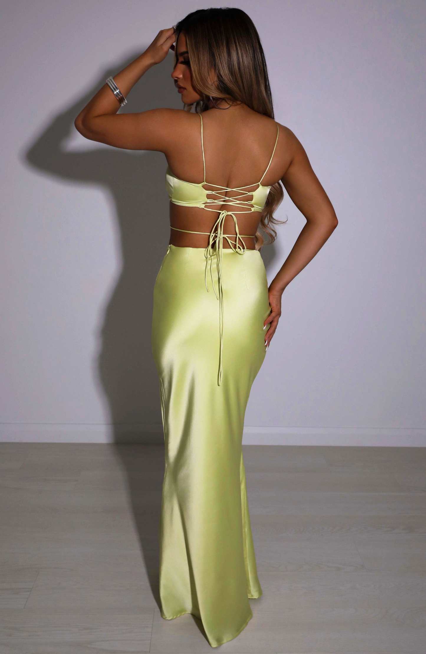 Valeria Maxi Skirt - Lime-My Top Dress.All Rights Reserved