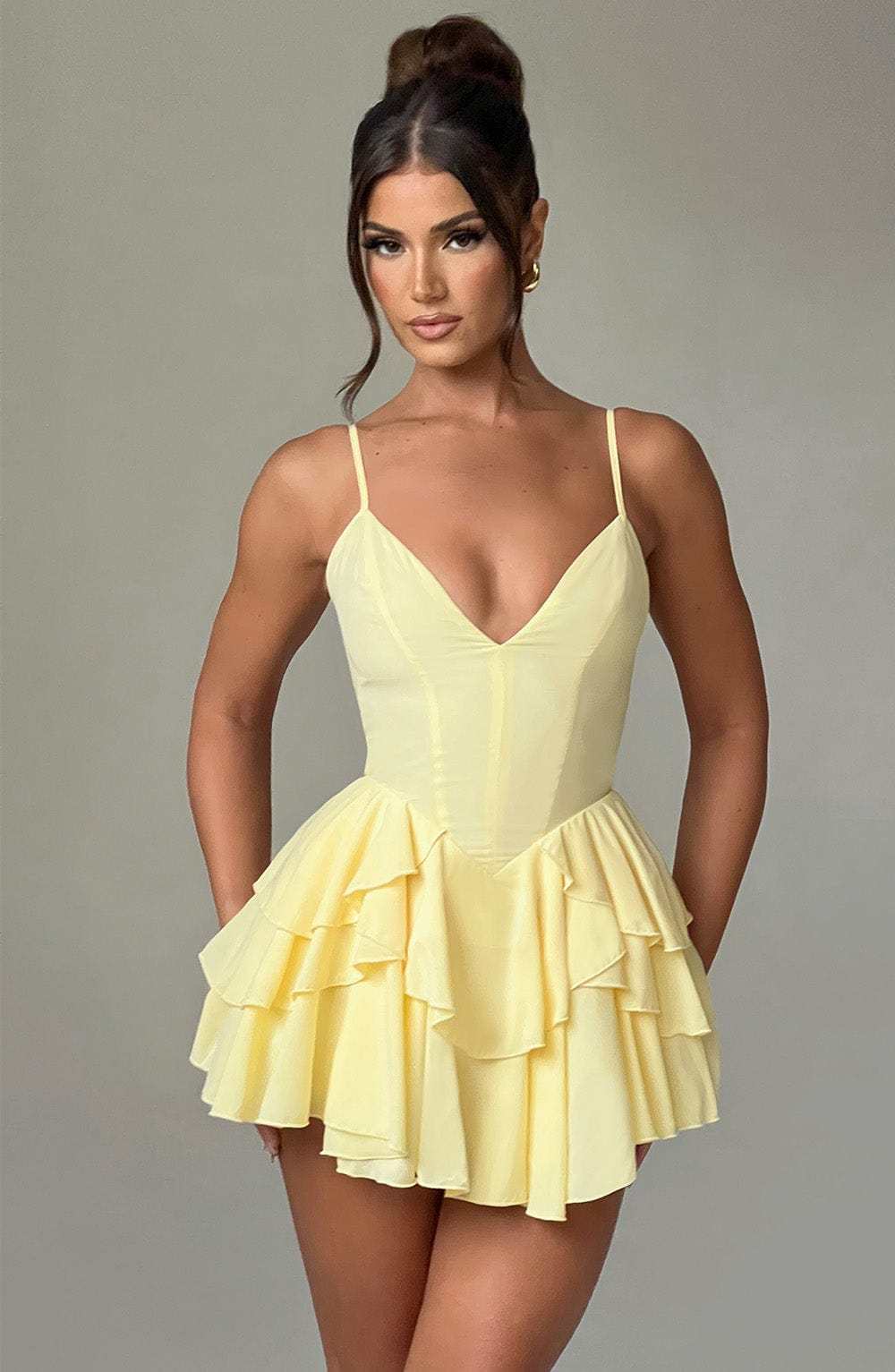 Veena Playsuit - Lemon-My Top Dress.All Rights Reserved