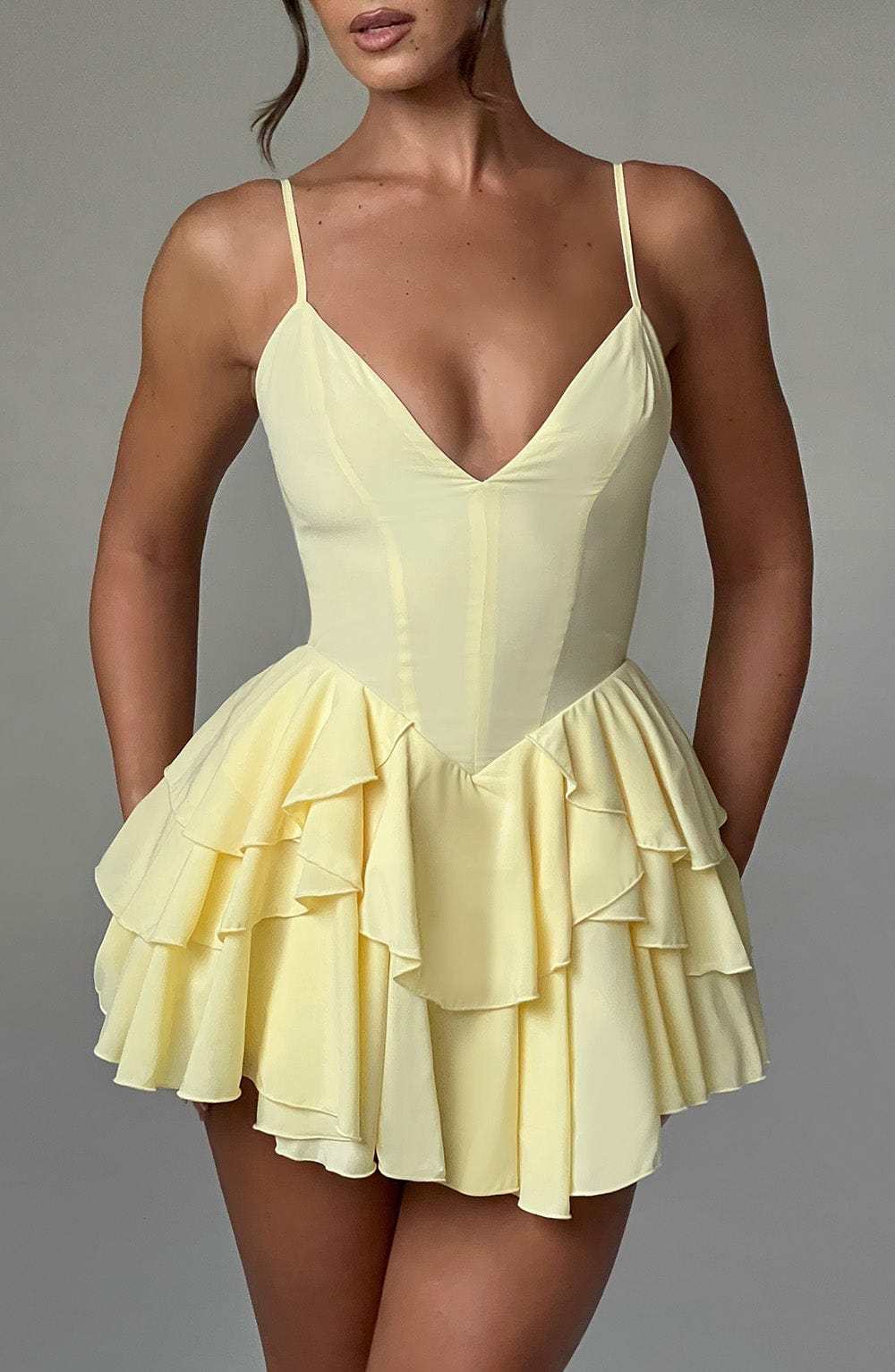 Veena Playsuit - Lemon-My Top Dress.All Rights Reserved