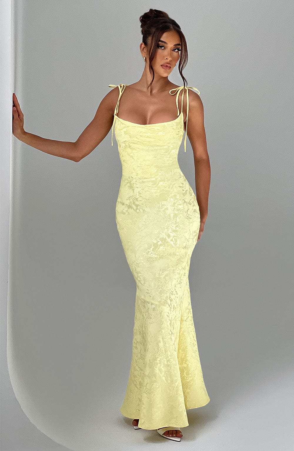 Whitney Maxi Dress - Lemon-My Top Dress.All Rights Reserved