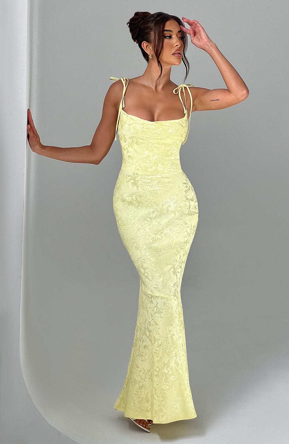 Whitney Maxi Dress - Lemon-My Top Dress.All Rights Reserved