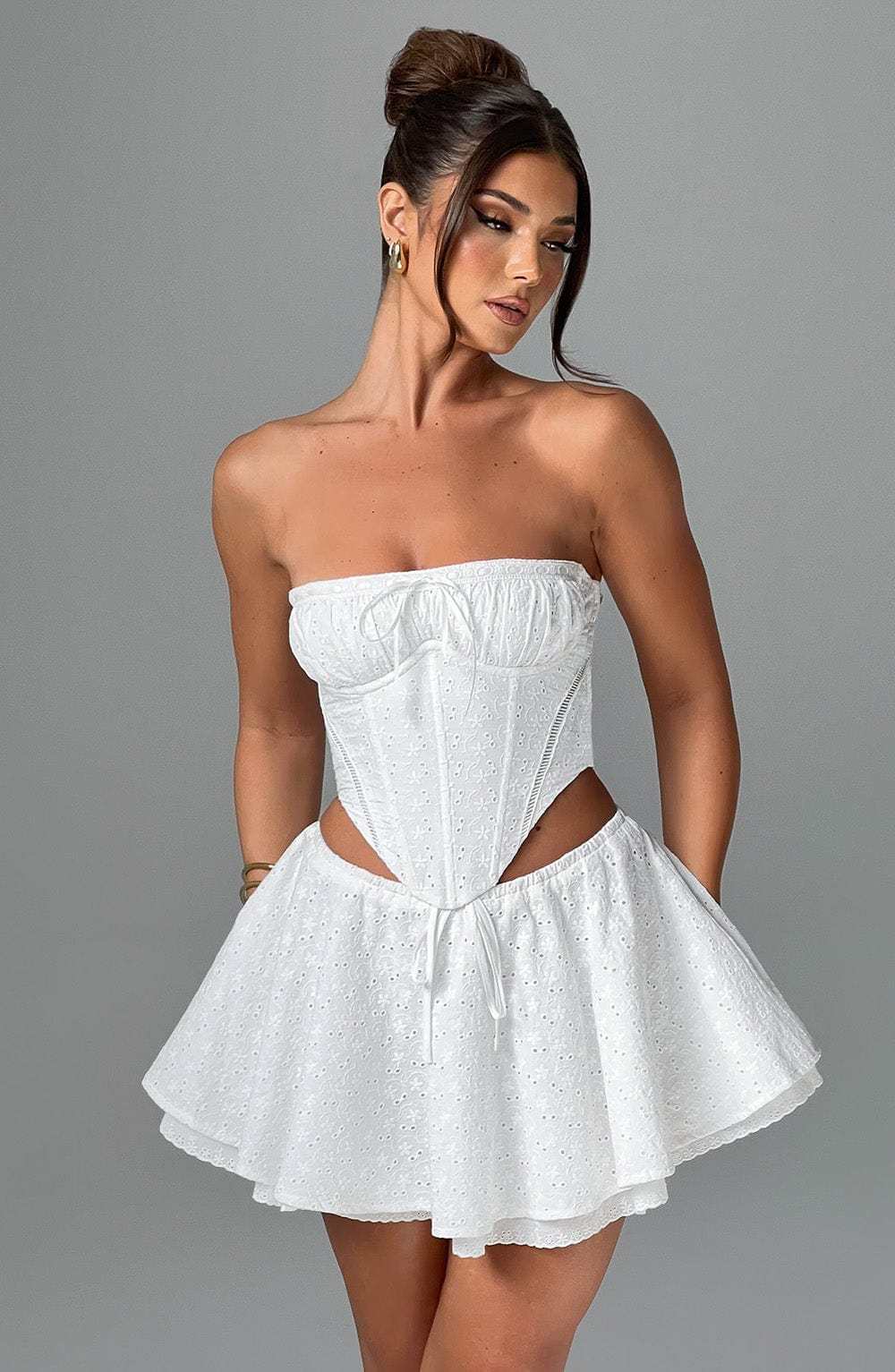 Winnie Mini Skirt - Ivory-My Top Dress.All Rights Reserved