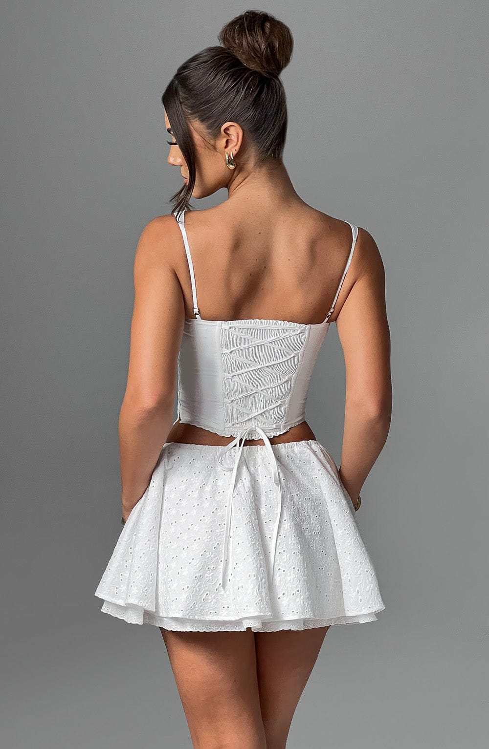 Winnie Mini Skirt - Ivory-My Top Dress.All Rights Reserved