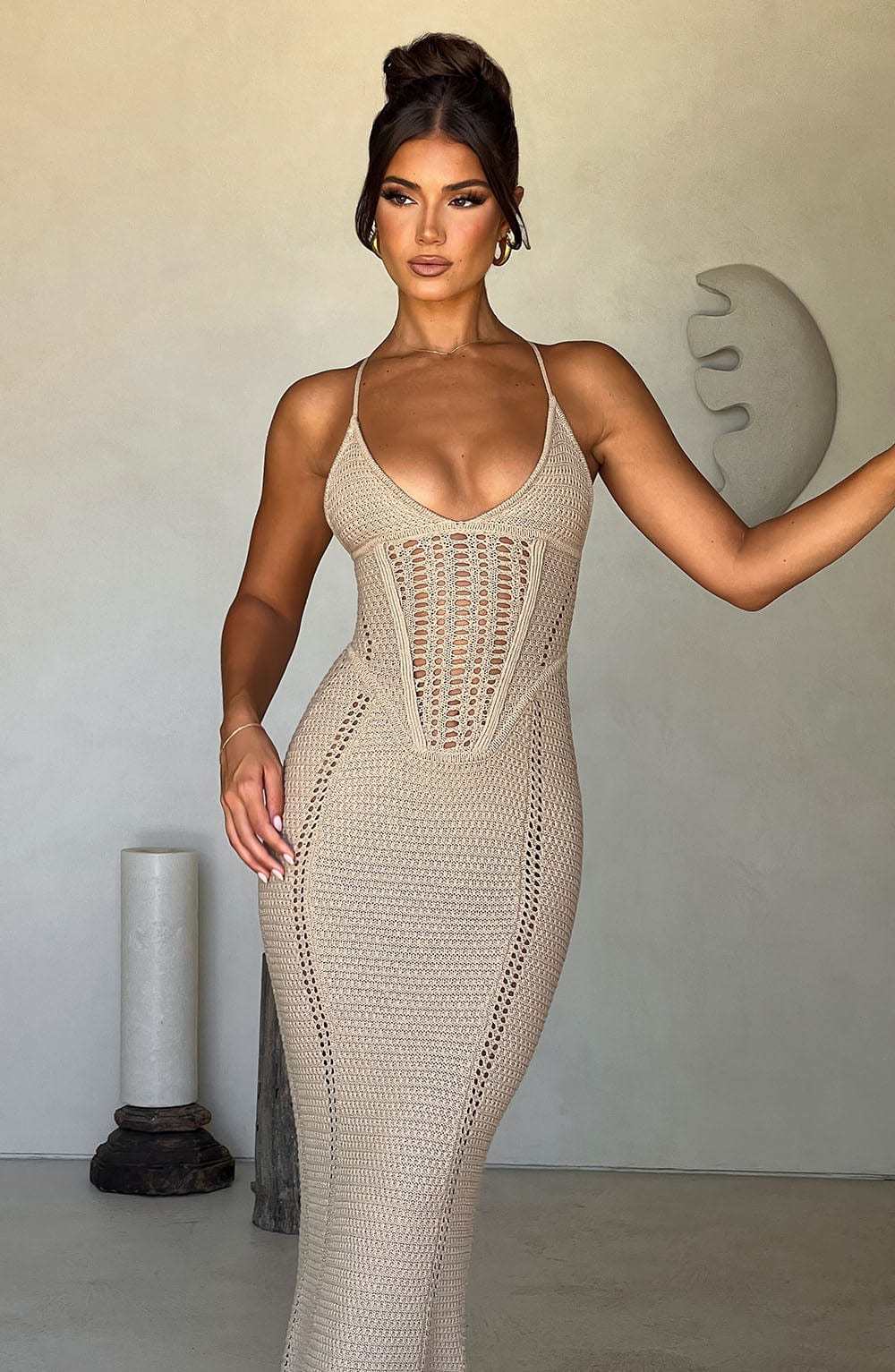 Xanthe Maxi Dress - Beige-My Top Dress.All Rights Reserved