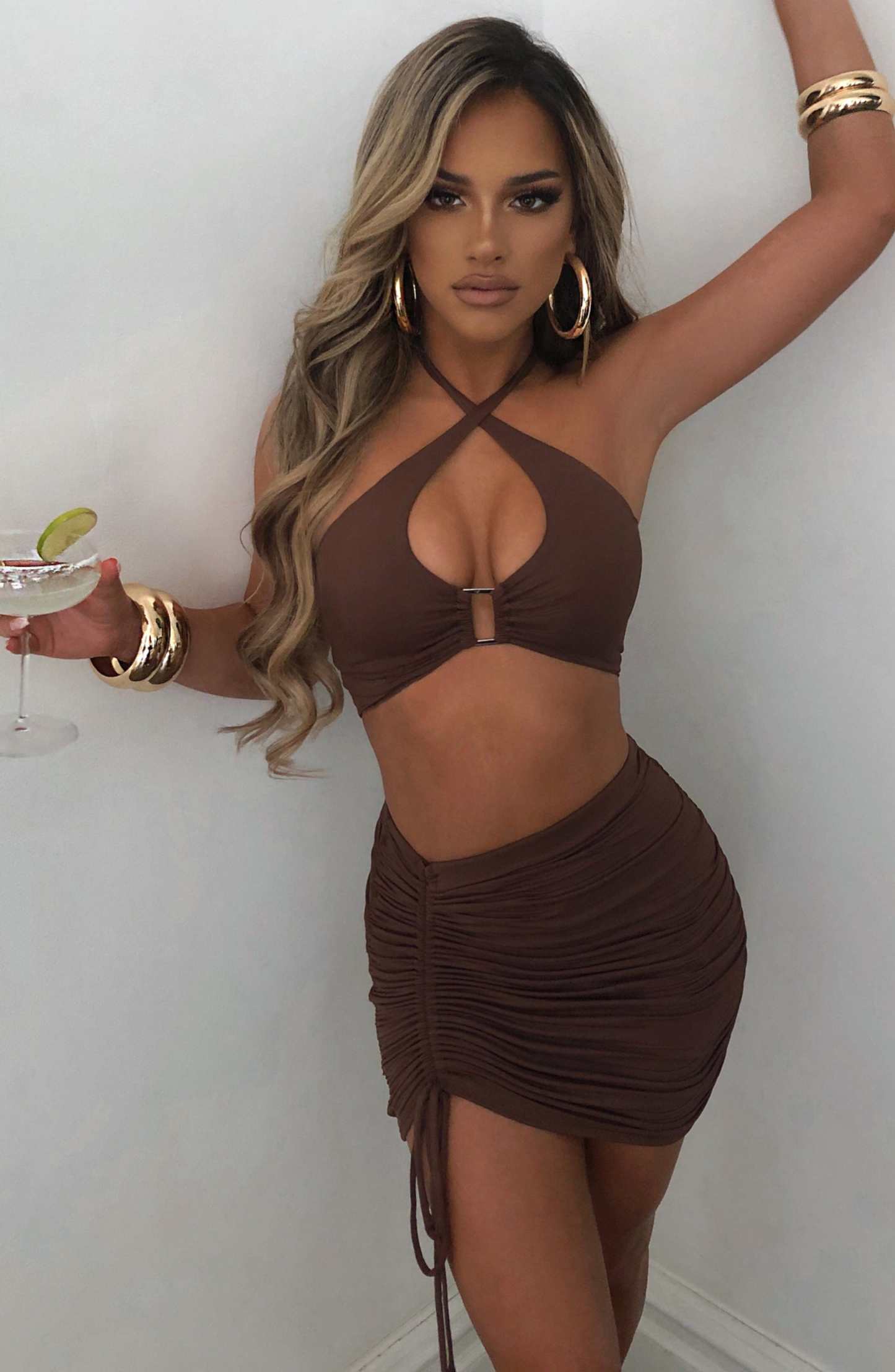 Xava Mini Skirt - Chocolate-My Top Dress.All Rights Reserved