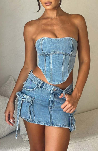 Yasie Corset - Blue-My Top Dress.All Rights Reserved