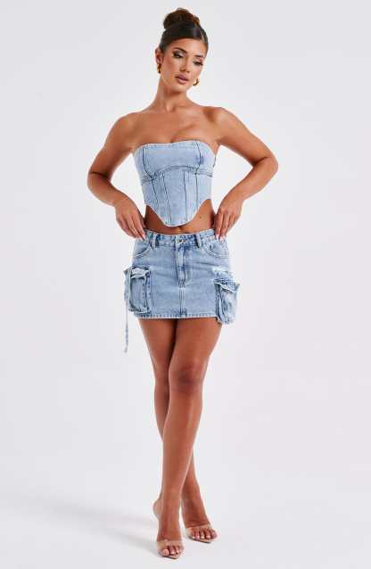Yasie Corset - Blue-My Top Dress.All Rights Reserved