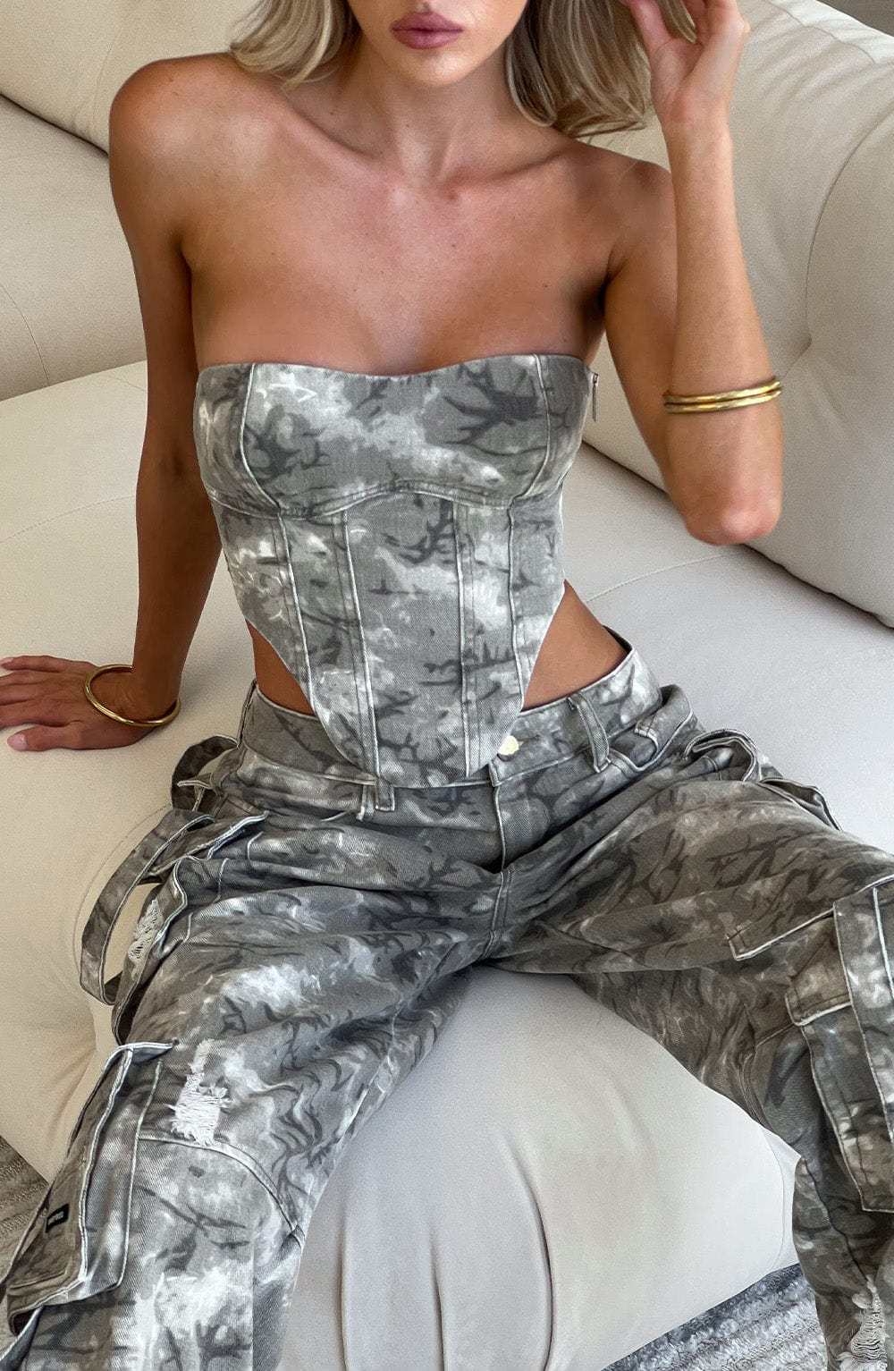 Yasie Corset - Camo Print-My Top Dress.All Rights Reserved
