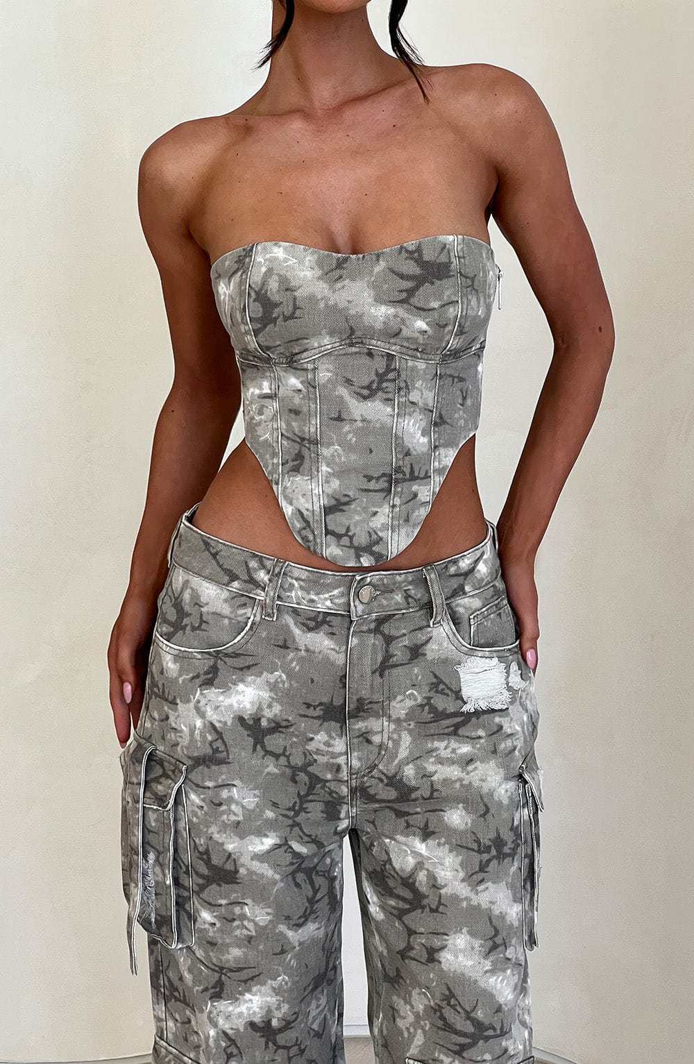 Yasie Corset - Camo Print-My Top Dress.All Rights Reserved
