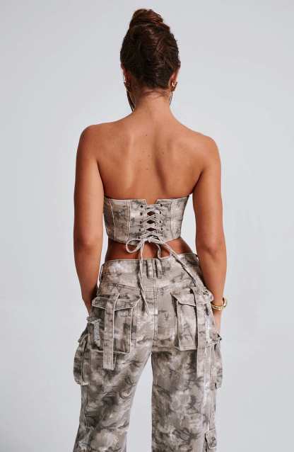 Yasie Corset - Camo Print-My Top Dress.All Rights Reserved
