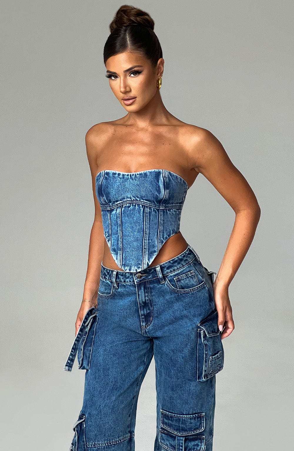Yasie Corset - Dark Wash-My Top Dress.All Rights Reserved