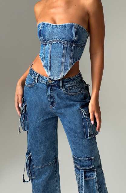 Yasie Corset - Dark Wash-My Top Dress.All Rights Reserved