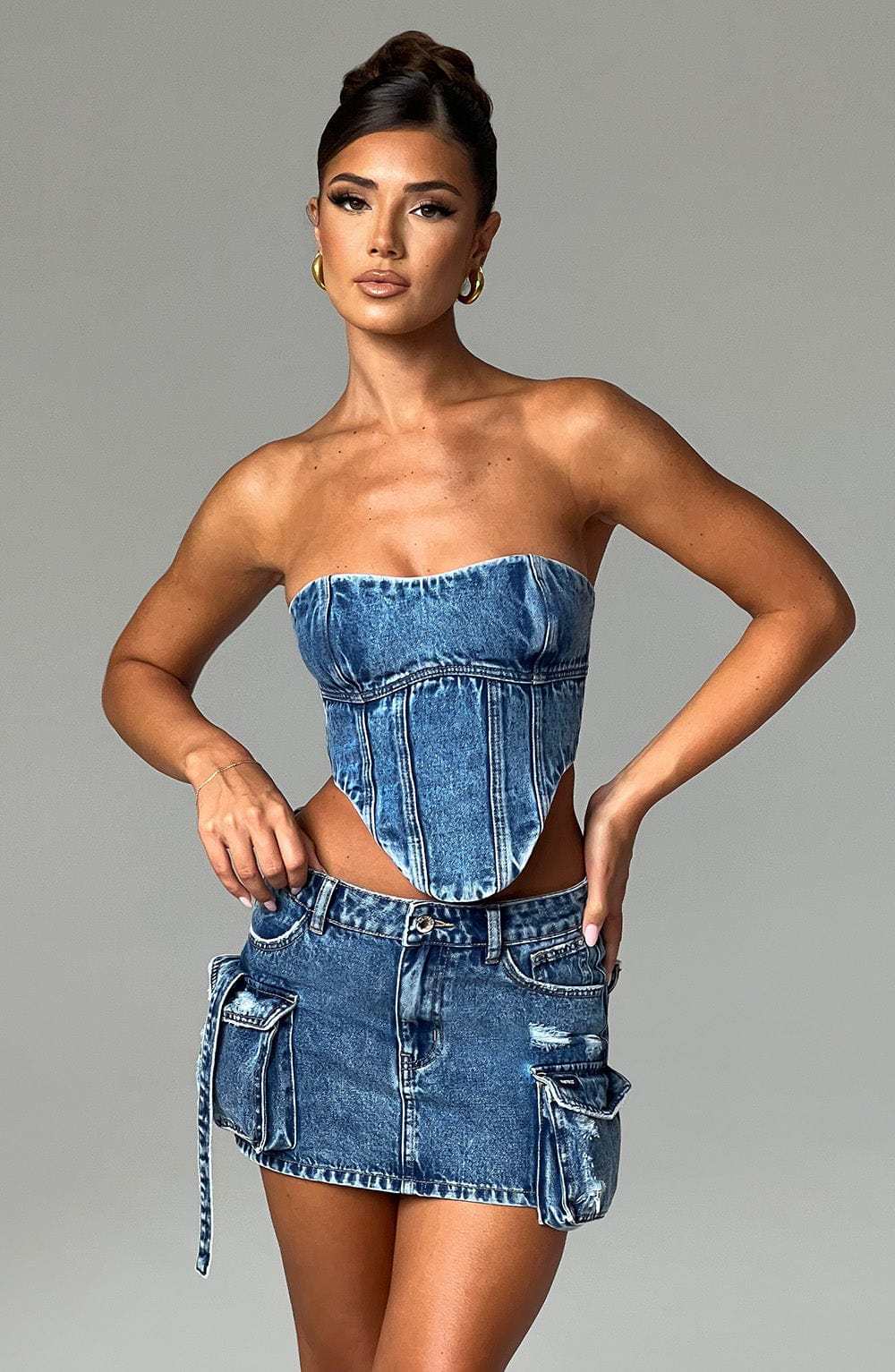 Yasie Corset - Dark Wash-My Top Dress.All Rights Reserved