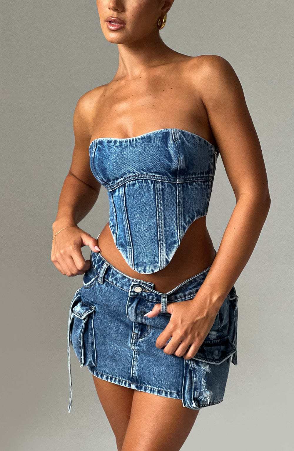 Yasie Corset - Dark Wash-My Top Dress.All Rights Reserved