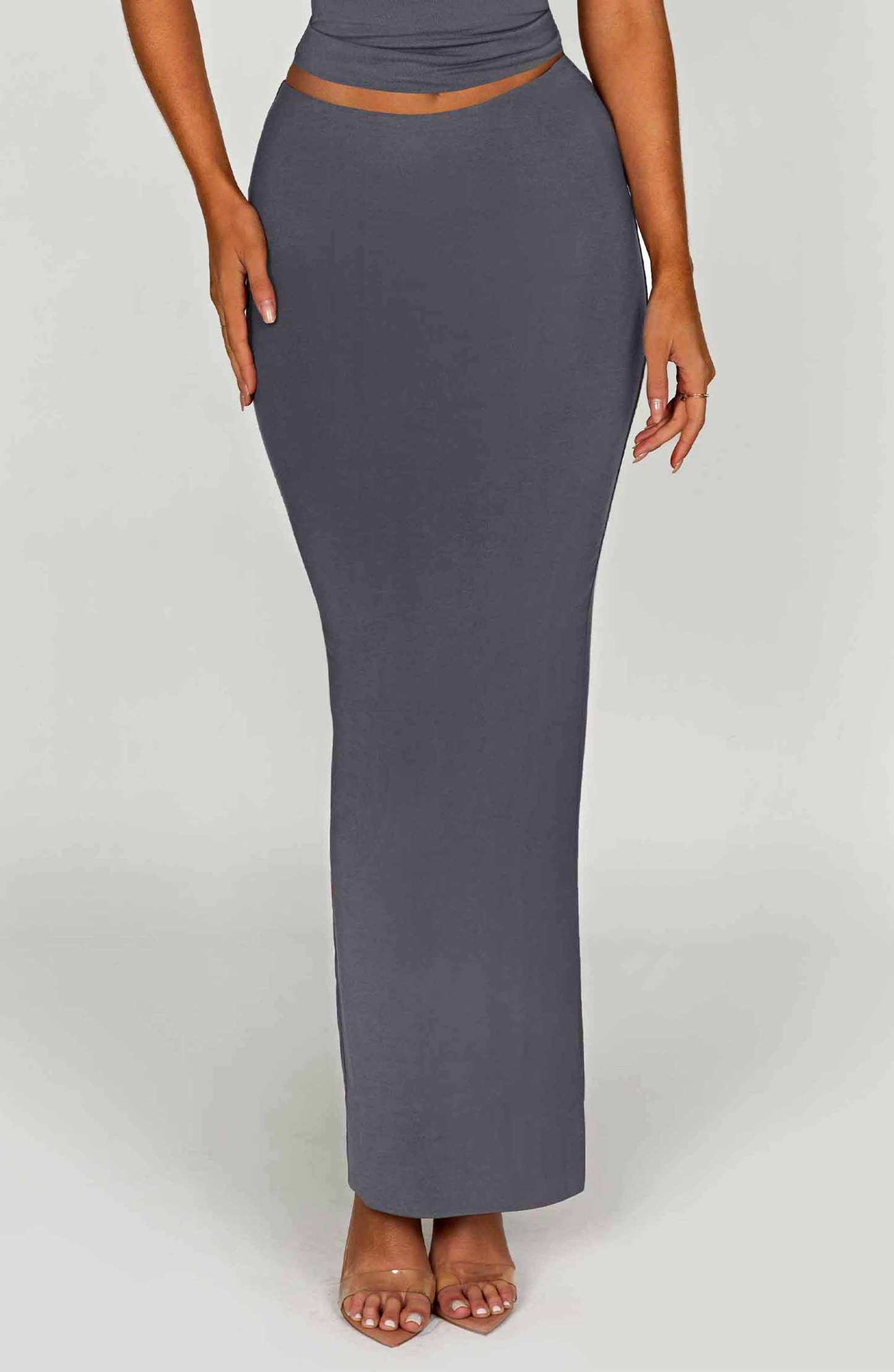 Yazmin Maxi Skirt - Charcoal-My Top Dress.All Rights Reserved